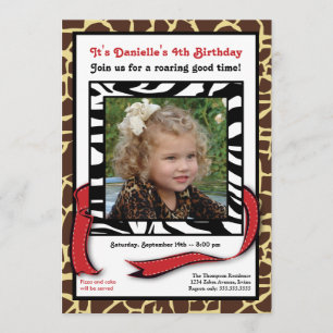 Chic Invitation d'anniversaire photo avec impressi