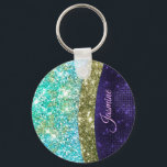 Chic iridescent lila Blue Imitats Glitzer Monogram Schlüsselanhänger<br><div class="desc">Ein cooler, gürtelsilber und rieszierender Imitat Glitzer in Einhorn, Regenbogen, aquamarin, Aqua, lila blauen Farben. Eleganter Glitzer Monogram Schlüsselanhänger. Personalisieren Sie es mit Ihrem Namen, Monogramm oder anderen gewünschten Text. Das macht den perfekten 16 Geburtstag, Hochzeit, Brautparty, Jubiläum, Babydusche oder Junggeselinnen-Abschied Geschenk für jemanden, der Lieben glamourösen Luxus und schicke...</div>