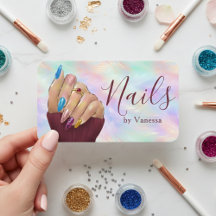 Chic iridischer Opal-Manicurist-Künstler-Nagelsalo