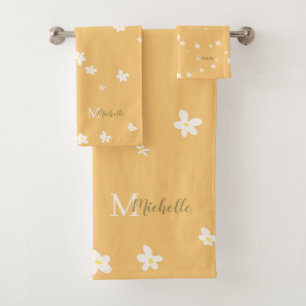 Chic Jaune Ferme Douce Maisies Fille Monogramme