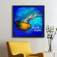 Chic Jellyfish Foto Circle Art "Go with the Flow"