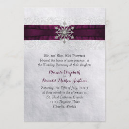 Chic Jeweled Snowflake Wedding Einladung
