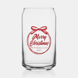 Chic Joyeux Noël Rouge Ruban Bow Personnalisé