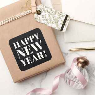 Chic Joyeux Nouvel An fête faveur autocollants et 