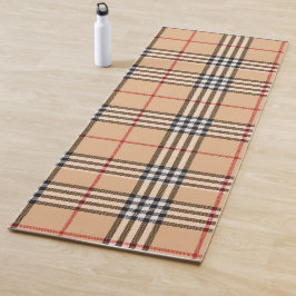 Chic Kariert Warme Tan Base White Black Brown Tart Yogamatte