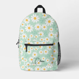 Chic Kawaii Floral Pattern Individuelle Name druck Bedruckter Rucksack
