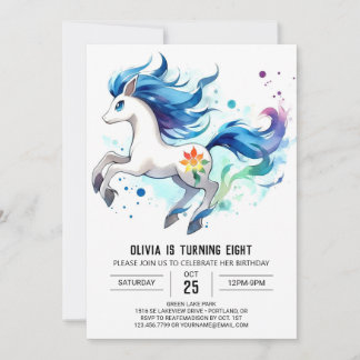 Chic Kids Horse Geburtstag Einladung