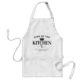 Chic King of the Kitchen Crown Feinschmecker Vater Schürze