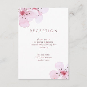 Chic-Kirschblüten, die den Empfang Wedding sind Begleitkarte