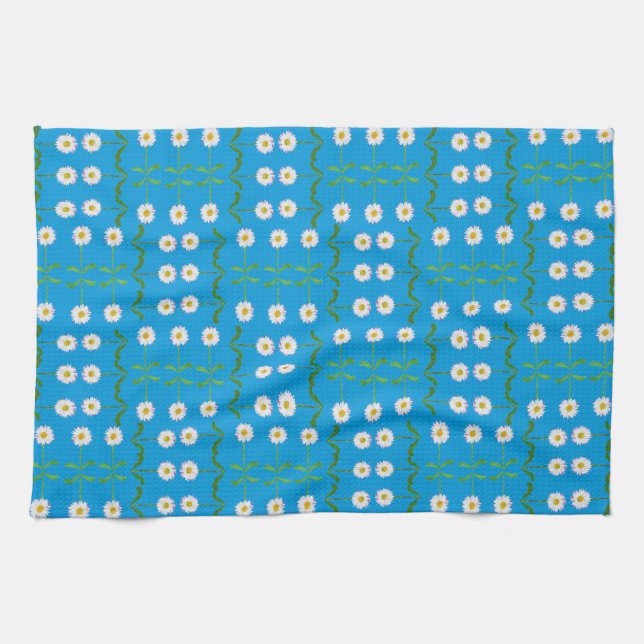 Chic Kitchen Handtuch: Tischtücher auf Aquamarin Handtuch (Horizontal)