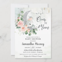 Chic Koala We're Over the Moon Girl Baby Shower
