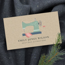 CHIC KRAFT GREEN ORANGE PINK SEWMACHINE TAILOR