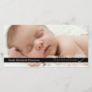 Chic Lace Baby Faire-part de naissance   Photocart