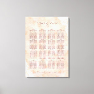 Chic Lace Rose Altes Papier Hochzeitskarte Leinwanddruck