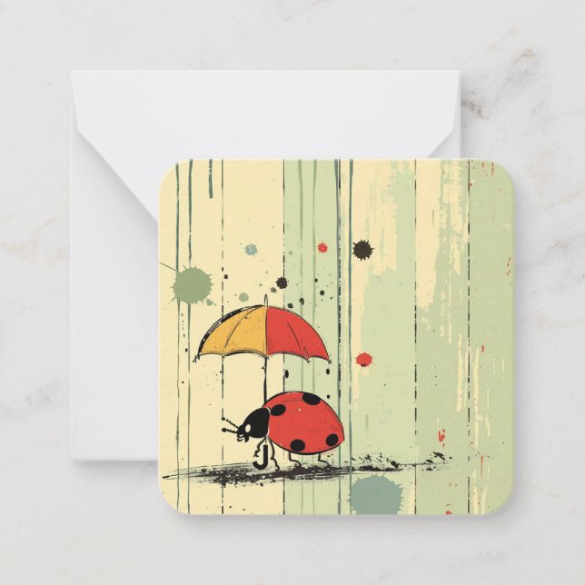Chic Ladybug Grace Mitteilungskarte (Vorderseite)