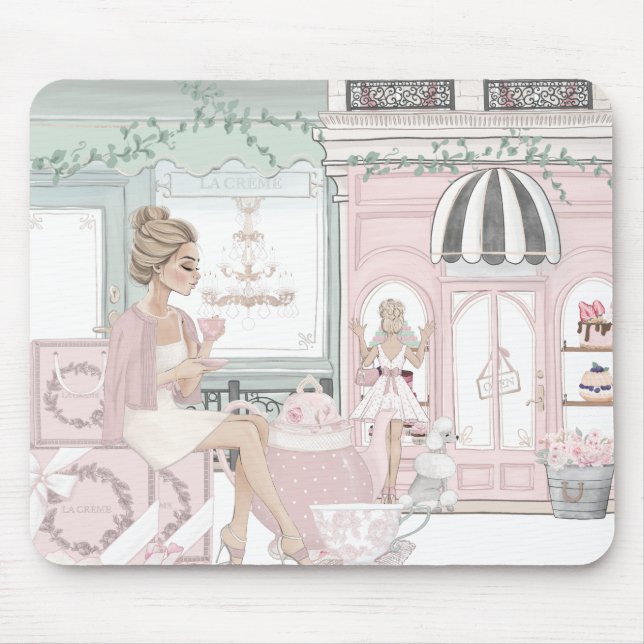 Chic Ladys French Bakery Teatro Sociale Basso Mousepad (Vorne)
