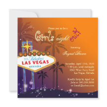 Chic Las Vegas Junggeselinnen-Abschied Einladung