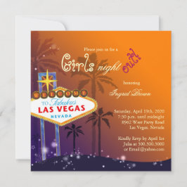 Chic Las Vegas Junggeselinnen-Abschied Einladung