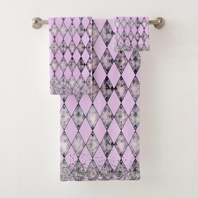 Chic Lavande Parties scintillant rose Arlequin (En situation)