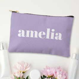 Chic Lavender Lila Monogram Zubehörtasche