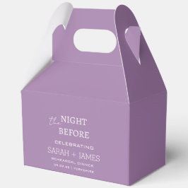 Chic Lavender lila Probe Dinner Hochzeit Geschenkschachtel