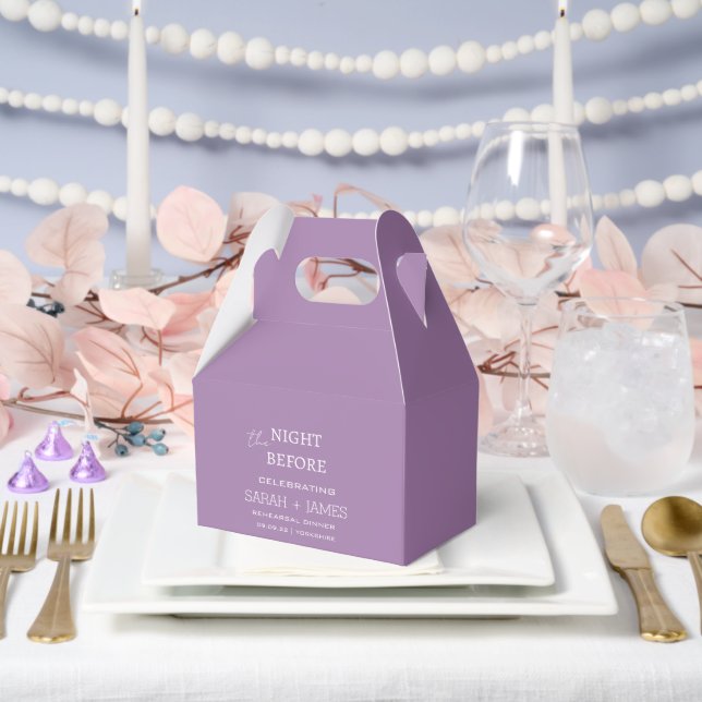 Chic Lavender lila Probe Dinner Hochzeit Geschenkschachtel (Hochzeit)