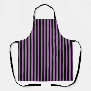Chic Lavender Lila und schwarze vertikale Streifen Schürze