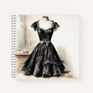 Chic LBD Viktorianisch: Kleine schwarze Kleiderleh Notizbuch