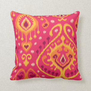 Chic lebhafter rosa und orangefarbener Stammekat-D Kissen