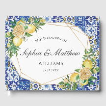 Chic Lemon Citrus Floral Hochzeit in Urlaubsort