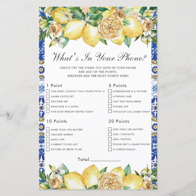 Chic Lemon Floral Bridal Was ist in Ihrem Handyspi (Vorderseite)