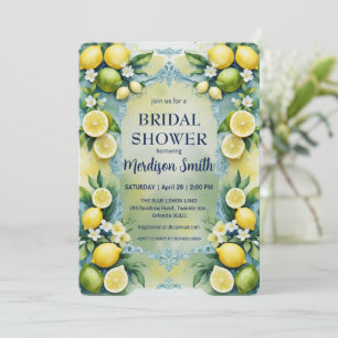 Chic Lemon Mediterranean Summer Brautparty Einladung