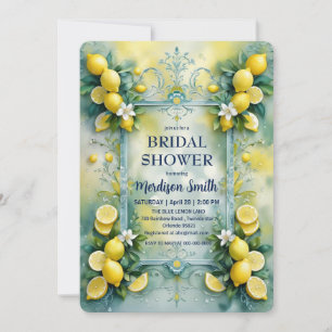 Chic Lemon Mediterranean Summer Brautparty Einladung