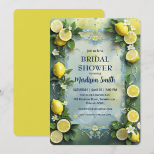 Chic Lemon Mediterranean Summer Brautparty Einladung