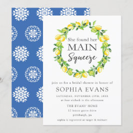 Chic Lemon Wreath Main Squeeze Brautparty Einladung