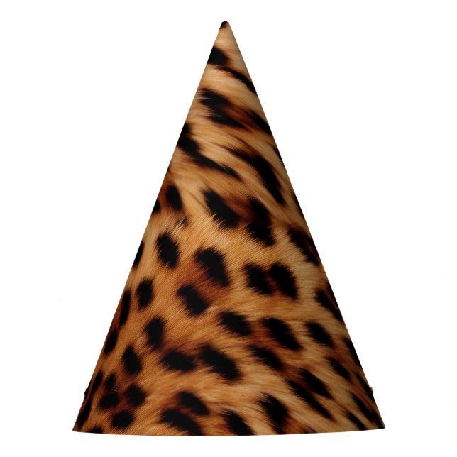 Chic Leopard Animal Birthday Partyhütchen (Vorderseite)