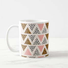 Chic Leopard & Pink Triangle Pattern Kaffeetasse
