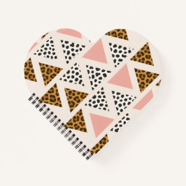 Chic Leopard & Pink Triangle Pattern Notizbuch