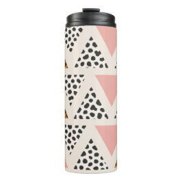 Chic Leopard & Pink Triangle Pattern Thermosbecher