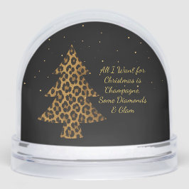 Chic Leopard Tree Schneekugeln