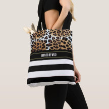 Chic Leopard und Schwarz-weiße Streifen Positiv