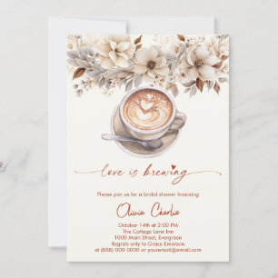 Chic Liebe ist Brautparty-Kaffee brauen Einladung