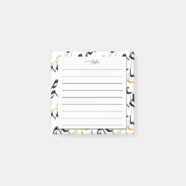 Chic LIEBE Muster A Note from Monogram Notepad Post-it Klebezettel