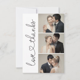 Chic Liebe und Dankeschön Drehbuch Herz 3 Hochzeit Dankeskarte