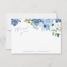 Chic Light Blue Watercolor Blumenschrift Custom