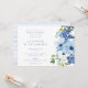 Chic Light Blue Watercolor Brautparty Einladung (Vorderseite/Rückseite Beispiel)