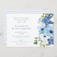 Chic Light Blue Watercolor Brautparty Einladung (Vorne/Hinten)