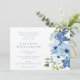 Chic Light Blue Watercolor Brautparty Einladung (Stehend Vorderseite)