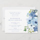 Chic Light Blue Watercolor Brautparty Einladung (Vorderseite)