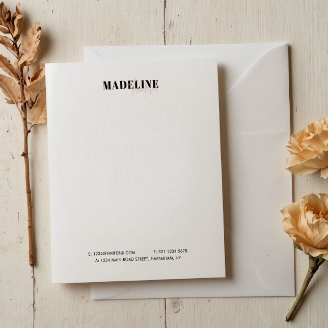 Chic Light Pink Girly Business Notizblock (Von Creator hochgeladen)